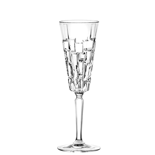 6 Copa de Champán de Cristal - Service Graphic (19 cl) -Maison Klein - Artisan du Cristal - 54120 Baccarat France - Paco Regalo - Navidad - Bodas