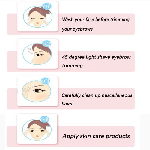 6 Piezas de Maquinillas de Afeitar Cejas, Maquinillas de Afeitar de Cejas de Seguridad Traje, de Afeitar de Precisión Facial Cejas, Portátil Facial Eyebrow Trimmer Herramienta, Adecuado para Damasr