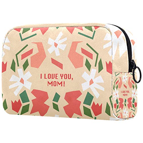 A-Message-For-Your-Mom - Bolsa de cosméticos para mujer, adorable y espaciosa bolsa de maquillaje de viaje impermeable
