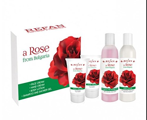 A Rose from Bulgaria REFAN Cosmetics Gift Set 4 with Rose Water and Rose Oil