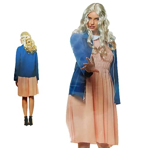 Acan Disfraz disfraz de chica psíquica de color azul y crema para jóvenes y adultos para carnaval, halloween, talla M