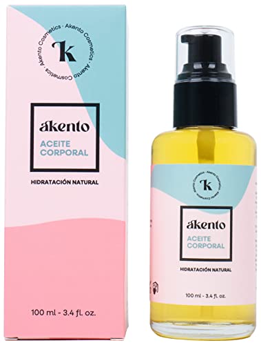 Aceite corporal Akento 100% natural. Con 14 aceites vegetales. 100 ml.
