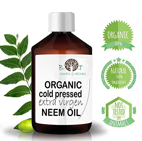 Aceite de Neem Virgen 100% Puro. Aceite Vegetal Prensado en Frío. Sin Refinar. Certificado BIO. Aceite especial para el Cabello, Piel, Plantas & Mascotas. Vegano. No probado en animales - 100 ml