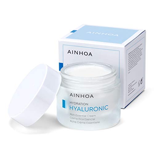 AINHOA Cosmetics - HYALURONIC Crema Rica Esencial 50 ml – Tratamiento Facial Hidratante Intensivo con Ácido Hialurónico para Mujer/Hombre - Piel Seca – Día/Noche- Calidad Profesional