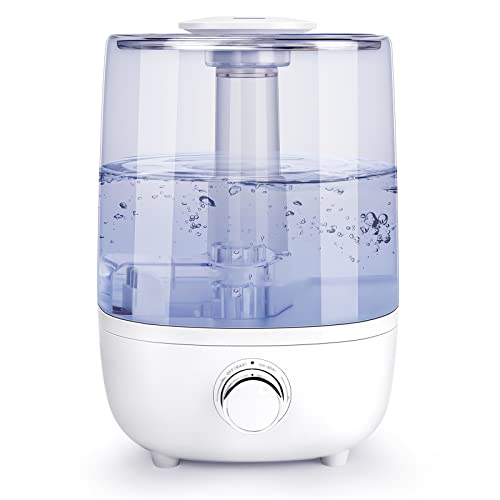 ALACRIS Humidificador Ultrasónico 4L,Gran Capacidad Humidificador de Aire,Relleno Superior Boquilla de 360°,Auto Apagado,Ultra silencioso para la Habitación del Bebé , Oficina, Dormitorio