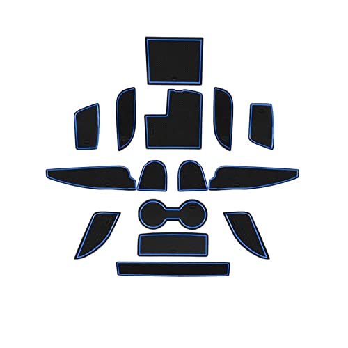 Alfombrilla para Ranura De Puerta para S＆Tonic 2018-2020 para Ranura De Puerta Antideslizantes A Prueba De Polvo para Coche, Interior De Coche Cojines de Ranura de Puerta (Color : Azul)