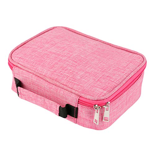 AMGOMH Estuches, 72 ranuras portalápices Caja de lápiz de Estudiantes Organizador Estuche Escolar de caso lapices de colores lápiz bolsa de arte dibujo Estuches Escolares Pencil Case (Rosa)