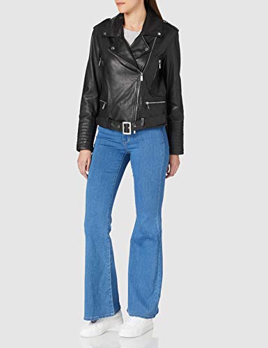Armani Exchange Chaqueta de Motorista, Negro, M para Mujer