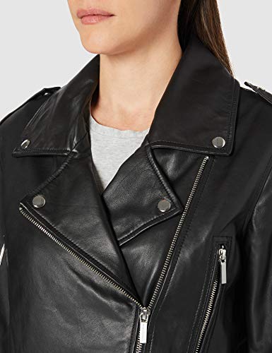Armani Exchange Chaqueta de Motorista, Negro, M para Mujer