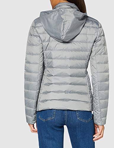 Armani Exchange Down Coat Abrigo, Gris Jaspeado, XS para Mujer