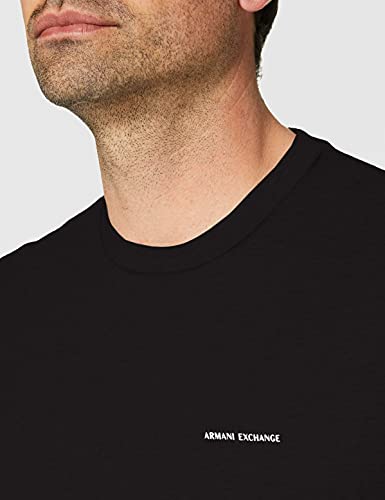 Armani Exchange Pima Logo Camiseta, Negro (Black 1200), X-Small para Hombre