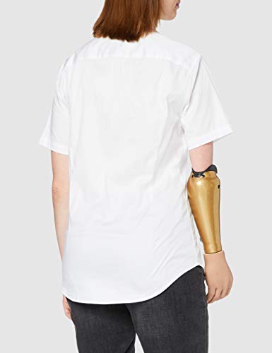 Armani Exchange Stretch Satin Slim Camisa, Blanco (White 1100), 38 (Talla del Fabricante: X-Small) para Hombre