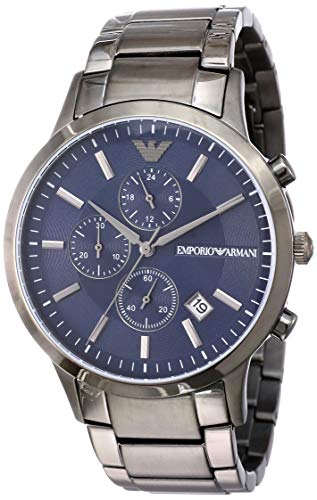 Armani Renato AR11215 - Reloj cronógrafo de Cuarzo para Hombre, Esfera Azul