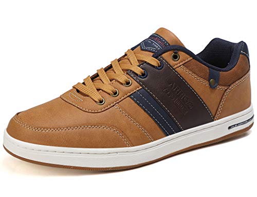 ARRIGO BELLO Zapatos Hombre Zapatillas para Vestir Casual Deportivas Confort PU Cuero Deporte Sneakers Talla 41-46(Brown marrón,41)