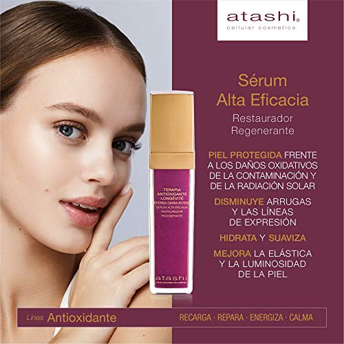 atashi Cofre de belleza Ritual Antioxidante Regenerativo, Sérum + Crema Antiedad Regenerante + Piedra de Jade, 50 ml + 50 ml