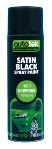 Autotek AT000SB500 - Pintura Satinada de 500 ml, Color Negro