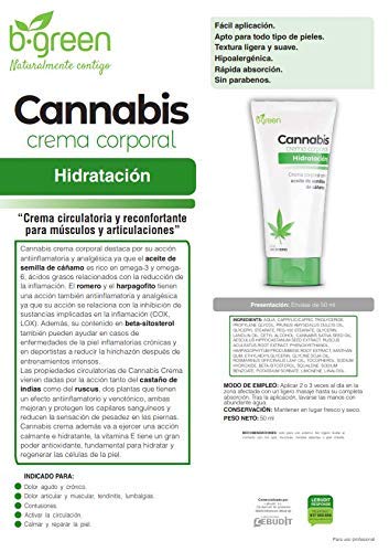 B GREEN CANNABIS CREMA CORPORAL 50ML ayuda a calmar el dolor y la inflamación de las articulaciones” o que te pongas en contacto con nosotros para cambiar el valor de la marca si eres el titular.
