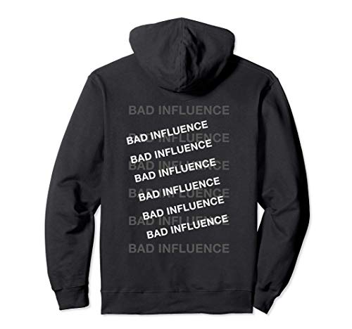 Bad Influence Black White Sudadera con Capucha