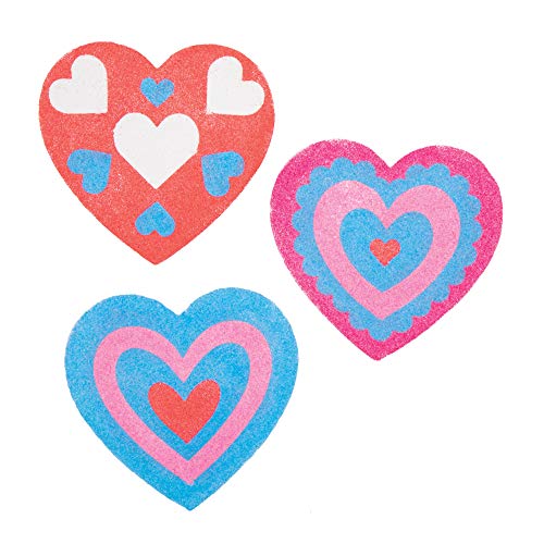 Baker Ross AT543 Kits Imanes Sand Art Corazón Set para niños (Paquete de 6)