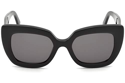 Balenciaga BA0130 01A 52 Gafas de sol, Negro (Nero Lucido/Fumo), Unisex Adulto