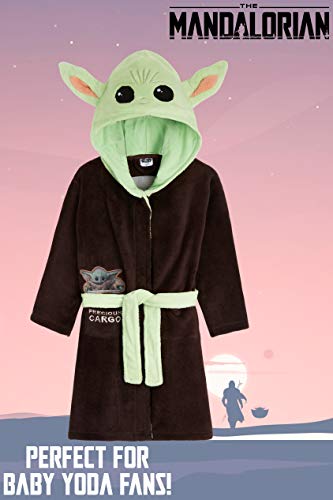 Bata para niños de Star Wars con Forma de bebé Yoda de The Mandalorian (Marron/Verde, 9-10 años)