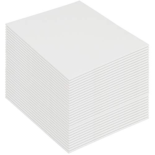 Belle Vous Lienzos para Pintar en Blanco (Pack de 30) 20 x 25 cm – Set Panel de Lienzo Preestirado – Aptos para Pintura Acrílica y al Óleo - Lienzo Blanco para Bocetos y Dibujos