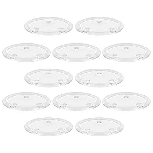 Belle Vous Plato Portavelas Cristal (Pack de 12) Porta Velas Votivo de Té – Ideal para Decoración de SPA, Bodas, Fiestas, Decor del Hogar, Centros de Mesa y Regalos