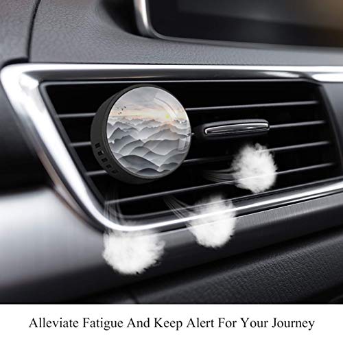 BestIdeas 2 clips de ventilación para coche con un grupo de pájaros que vuelan al sol, fragancia floral de frutas de la pasión y difusor de aceites esenciales