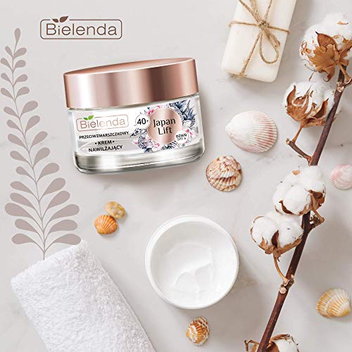 Bielenda Japan Lift - Crema hidratante antiarrugas para el día suave, firme, agradable y decolorante son menos visibles - Japan Lift Crema facial antiarrugas hidratante 40+ Day Spf 6-50 ml
