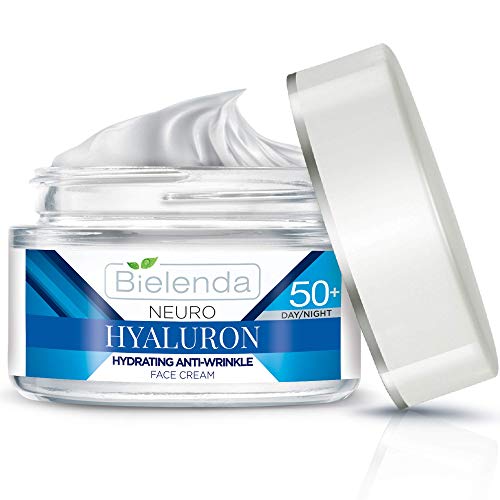 Bielenda Neuro Hialuron - Crema facial lifting levanta y aprieta la piel, mejora su elasticidad - aclara las decoloraciones - Crema facial lifting Neuro Hialuron - Concentrado 50+ día/noche - 50 ml