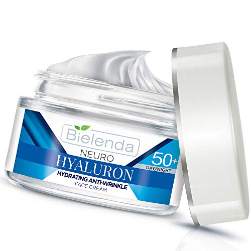 Bielenda Neuro Hialuron - Crema facial lifting levanta y aprieta la piel, mejora su elasticidad - aclara las decoloraciones - Crema facial lifting Neuro Hialuron - Concentrado 50+ día/noche - 50 ml