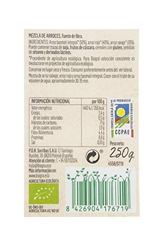 Biográ Mix de Arroz Salvaje con Alto Contenido en Fibra, 250g