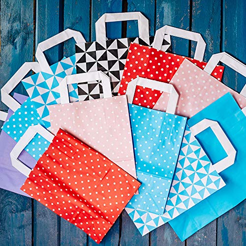 BIOZOYG Bolsas de Papel con Asas Planas 80g 22+10x31cm I Bolsas de Papel Kraft robustas I Bolsas de Regalo Grandes para Fiesta I Bolsas con Fondo sólido 25 Bolsas de Papel Violeta