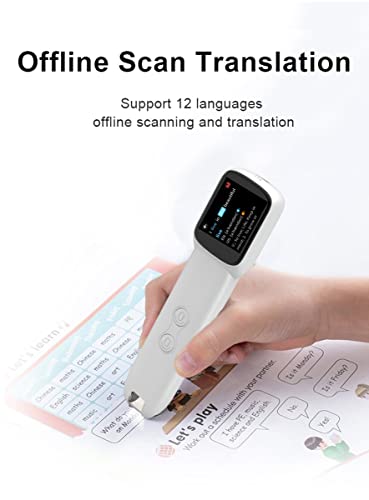 Bolígrafo de Lectura de Traductor de Voz Instantáneo Pluma de Diccionario de Traducción de Escaneo Escanear Texto y Traducir WiFi Sin Conexión 111 Idiomas para Estudio, Trabajo, Viajes