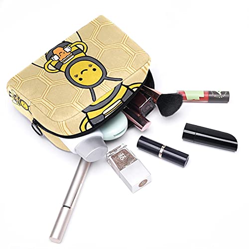 Bolsa de maquillaje portátil de viaje grande para cosméticos, neceser, maquillaje, afeitadora, para hombres, mujeres y niñas, animales de abeja