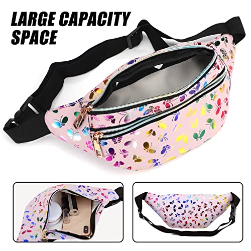 Bolsas de Cintura para Las Mujeres,Bolsas de Cintura para Mujer Impermeables de Cuero PU Riñoneras Bolso Mujeres de Moda Impermeables