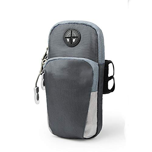 Brazalete Running Impermeable Deportivo Teléfono Móvil Brazo Bolsa de Viaje Cartera Movil Arm Bag para 6.5 Pulgadas Pantalla Deportes al Aire Libre Correr Fitness,Gray