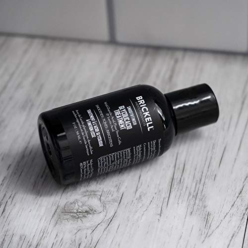 Brickell Men's Tratamiento de ácido glicólico de acabado suave para hombres, natural y orgánico, humectante facial para una piel más luminosa y suave, 59 mililitros, perfumado