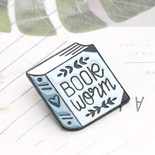 Broche de la insignia del gusano del libro de letras inglesas de las mujeres de la ropa, decoración