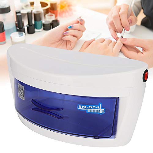 Caja de desinfección, esterilizador para herramientas de arte de uñas Gabinete de desinfección UV Herramienta de manicura Máquina de desinfección para salón de belleza(#1)