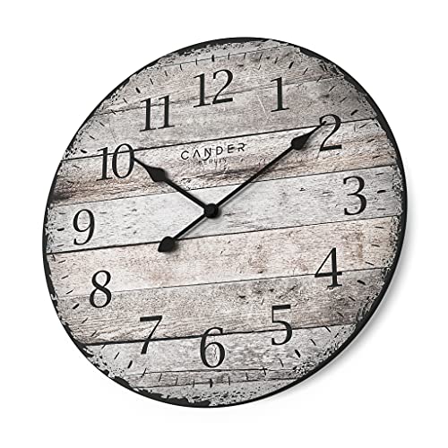 Cander Berlin MNU 7450 XXL - Reloj de pared (tablero de fibra de densidad media, con mecanismo silencioso, diámetro de 50 cm), diseño vintage