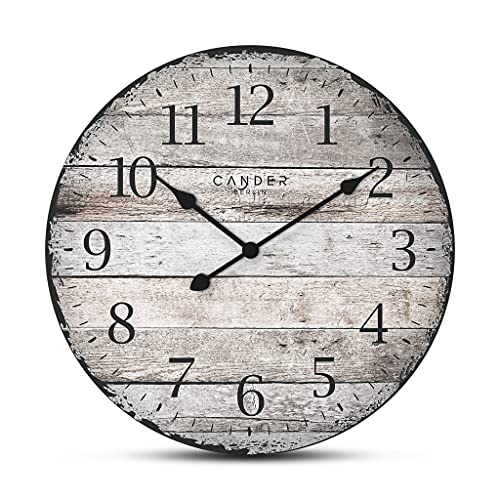 Cander Berlin MNU 7450 XXL - Reloj de pared (tablero de fibra de densidad media, con mecanismo silencioso, diámetro de 50 cm), diseño vintage
