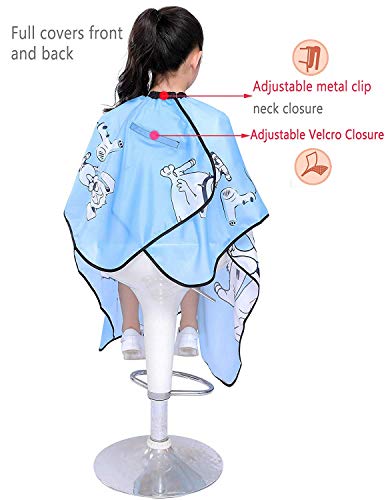 Capa infantil para corte y lavado, capa impermeable para niños 52”x37”/132x94 cm (azul)