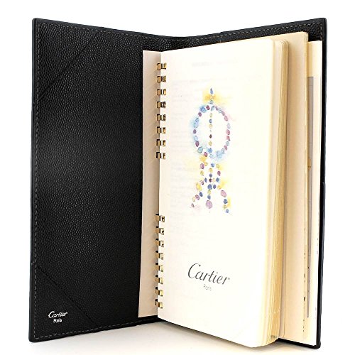 CARTIER Agenda Santos de piel negra