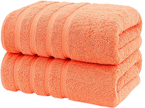 Casa Copenhagen Bella Egipcio algodón 600 g/m², Toallas de baños (Melocotón Malibu) 2 Piezas