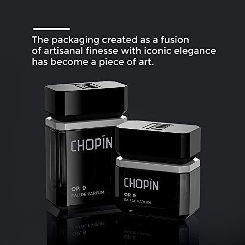 Chopin Op.9 Eau de Perfume Para Hombres Aroma de Noche Expresivo Natural con Presencia Fuerte y Romántica Fragancia para Hombres con Bergamota Clavo Cedro y Tabaco Espray Original Edt Pour Homme 100ml