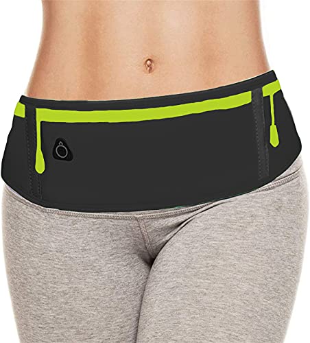 Cinturón para Correr, riñonera de Moda, riñonera Impermeable para Hombres y Mujeres, Adecuado para Hombres y Mujeres Que corren con teléfonos móviles (Black)