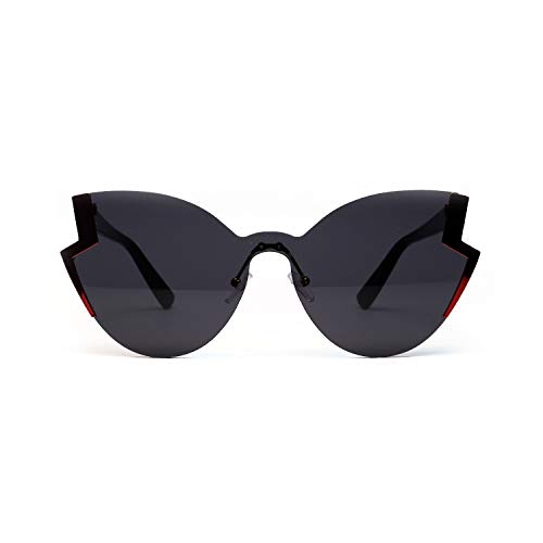 cjcaijun Gafas Tipo De La Mariposa Del Gato Gafas De Sol Ojo Femenino Protección UV Estilo Retro For El Recorrido De Conducción Gafas de sol (Color : Black)