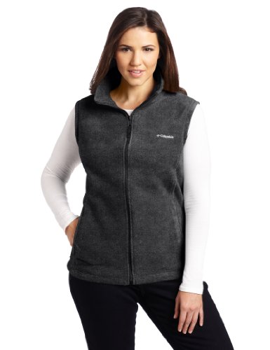 Columbia Chaleco femenino Benton Springs de Petite - Petite Outerwear, -charcoal heather, PS