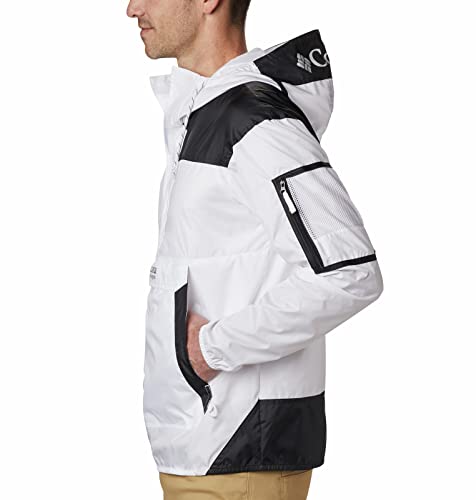 Columbia KM2005 Coupe-vent Homme Blanc/Noir FR : L (Taille Fabricant : L)